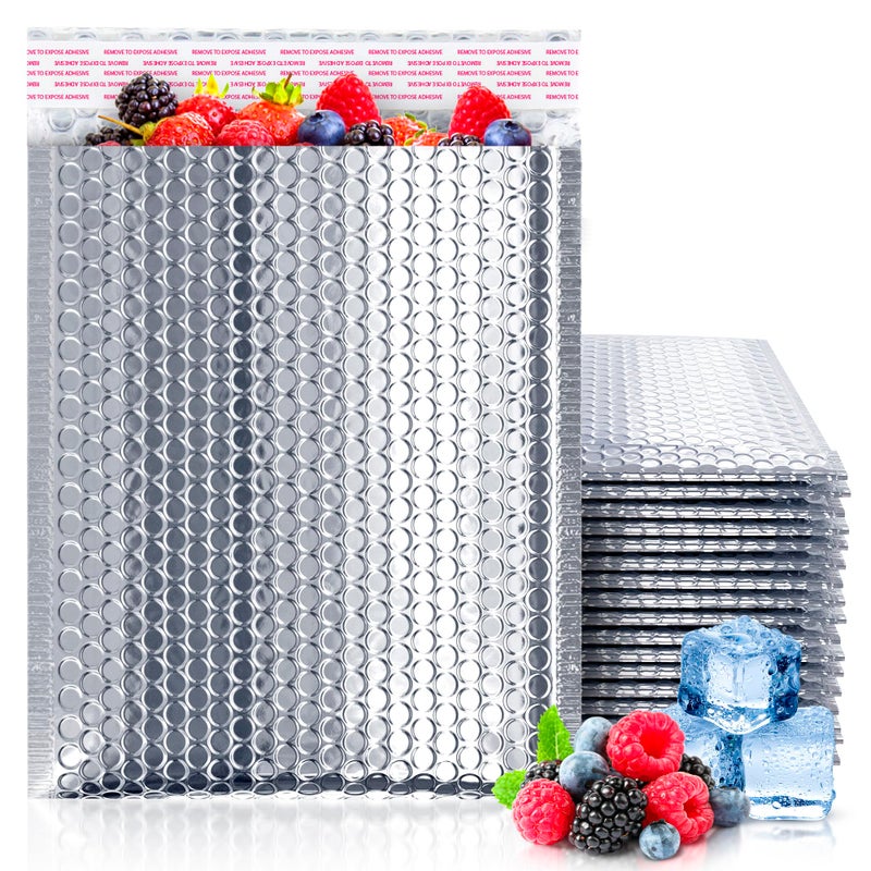 ABC PACK & SUPPLY Thermal Bubble Mailer, 11 x 15 Inch Metallic Foil Insulated Envelopes, 25 Pack Self Seal Waterproof Shipping Mailers - Image 1